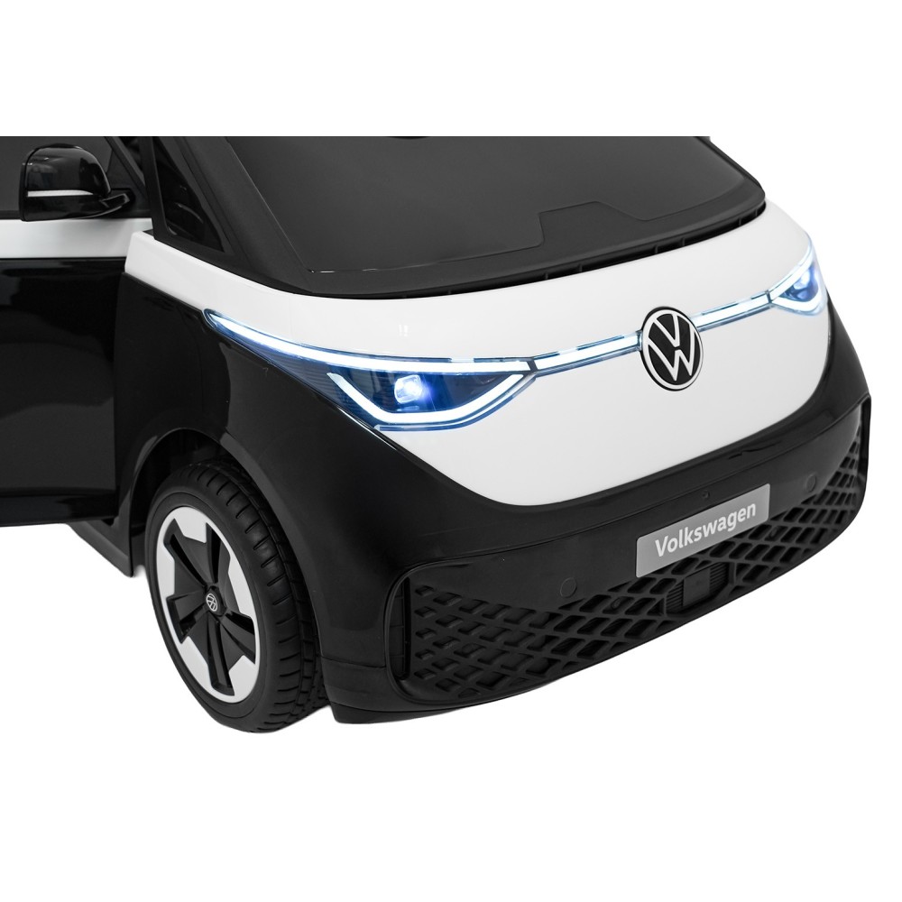JOKO Elektrické autíčko Volkswagen ID BUZZ, penové kolesá, kožené sedadlo, čierne