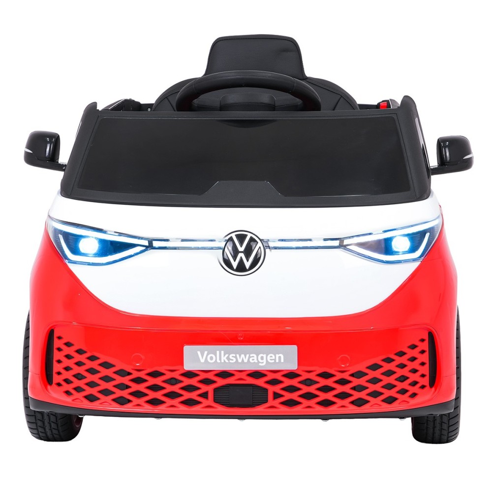 JOKO Elektrické autíčko Volkswagen ID BUZZ, penové kolesá, kožené sedadlo, červené