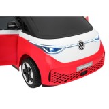JOKO Elektrické autíčko Volkswagen ID BUZZ, penové kolesá, kožené sedadlo, červené