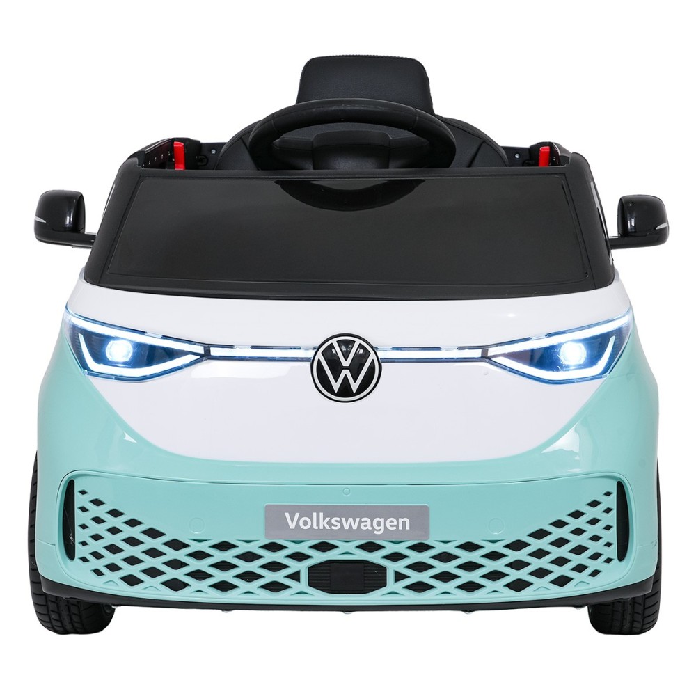 JOKO Elektrické autíčko Volkswagen ID BUZZ, penové kolesá, kožené sedadlo, modré