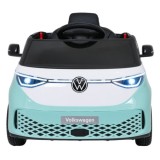 JOKO Elektrické autíčko Volkswagen ID BUZZ, penové kolesá, kožené sedadlo, modré