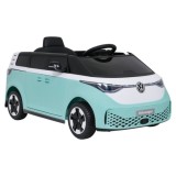 JOKO Elektrické autíčko Volkswagen ID BUZZ, penové kolesá, kožené sedadlo, modré