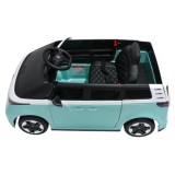 JOKO Elektrické autíčko Volkswagen ID BUZZ, penové kolesá, kožené sedadlo, modré