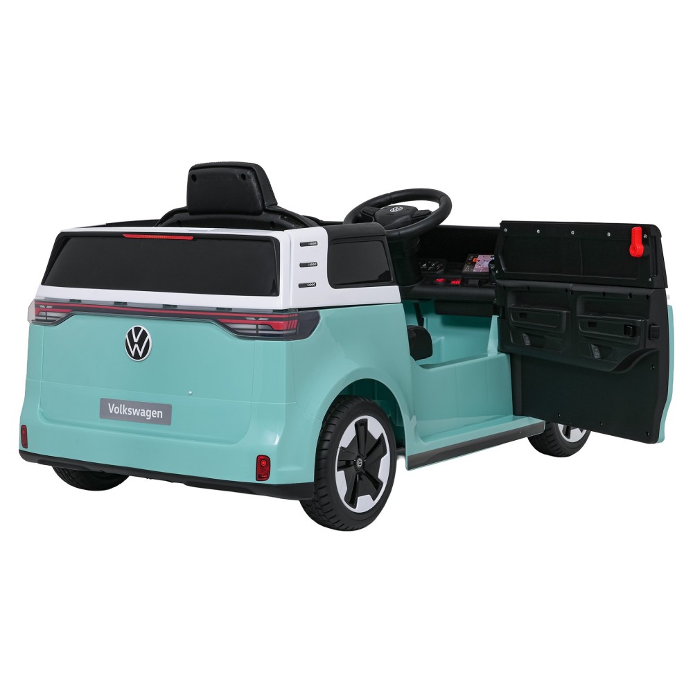 JOKO Elektrické autíčko Volkswagen ID BUZZ, penové kolesá, kožené sedadlo, modré
