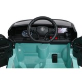 JOKO Elektrické autíčko Volkswagen ID BUZZ, penové kolesá, kožené sedadlo, modré