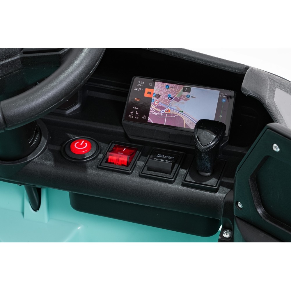 JOKO Elektrické autíčko Volkswagen ID BUZZ, penové kolesá, kožené sedadlo, modré