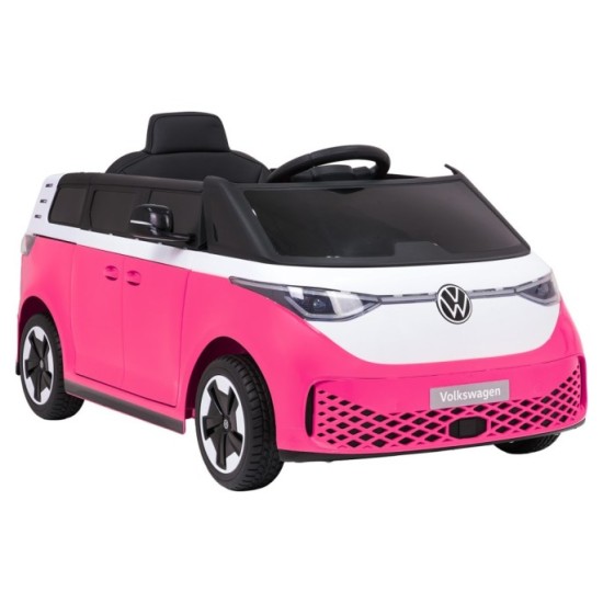 JOKO Elektrické autíčko Volkswagen ID BUZZ, penové kolesá, kožené sedadlo, ružové