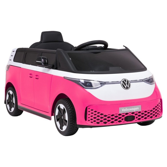 JOKO Elektrické autíčko Volkswagen ID BUZZ, penové kolesá, kožené sedadlo, ružové