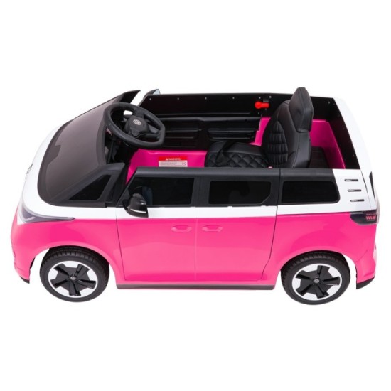 JOKO Elektrické autíčko Volkswagen ID BUZZ, penové kolesá, kožené sedadlo, ružové