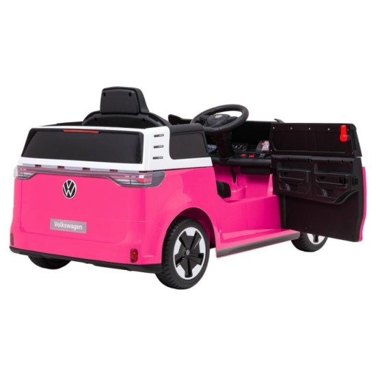 JOKO Elektrické autíčko Volkswagen ID BUZZ, penové kolesá, kožené sedadlo, ružové