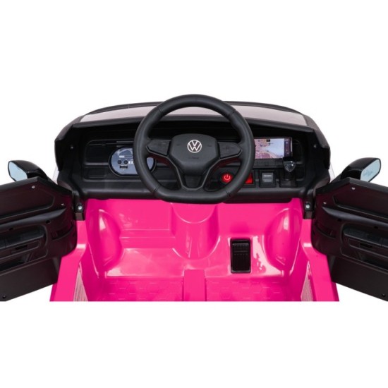 JOKO Elektrické autíčko Volkswagen ID BUZZ, penové kolesá, kožené sedadlo, ružové