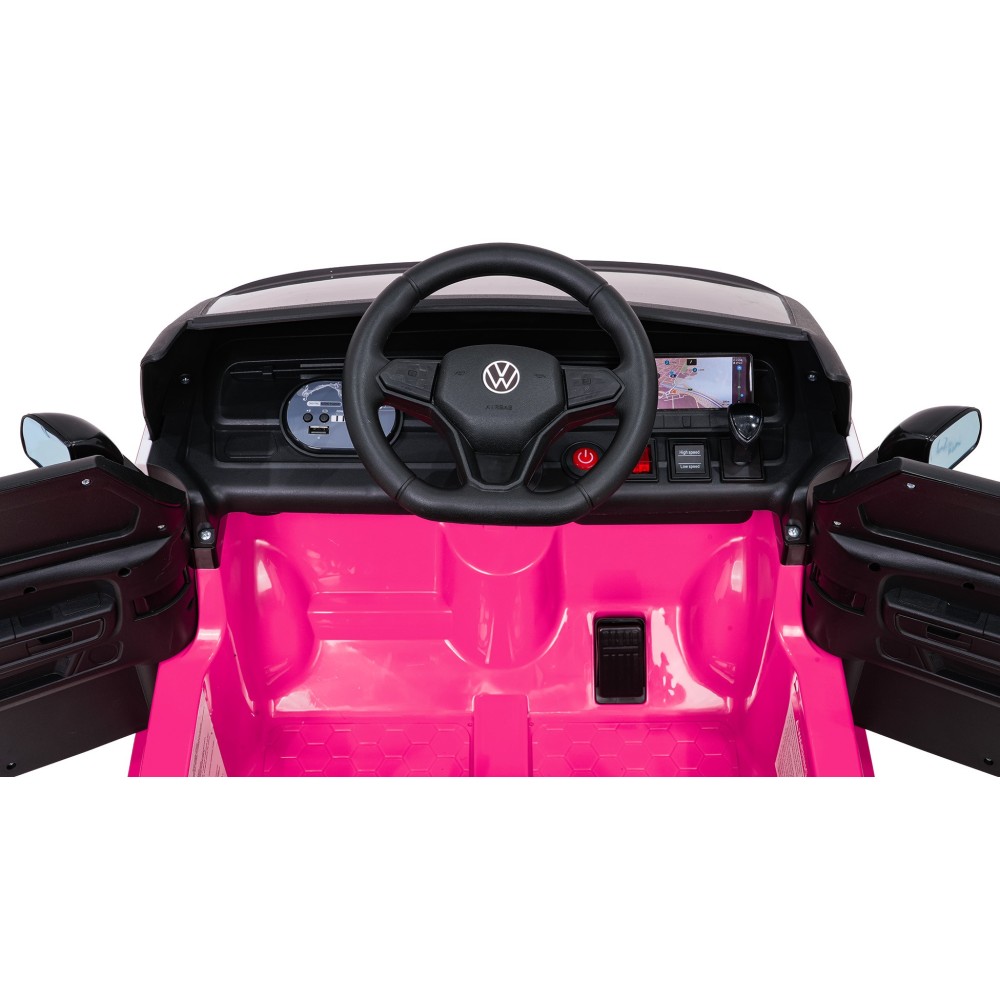 JOKO Elektrické autíčko Volkswagen ID BUZZ, penové kolesá, kožené sedadlo, ružové
