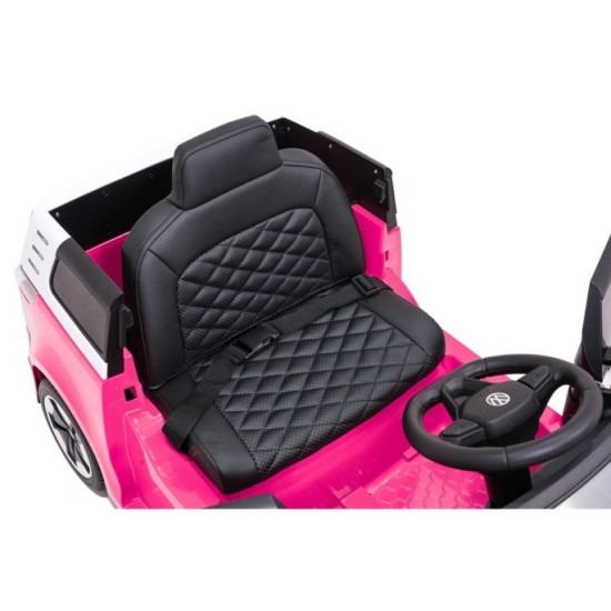JOKO Elektrické autíčko Volkswagen ID BUZZ, penové kolesá, kožené sedadlo, ružové