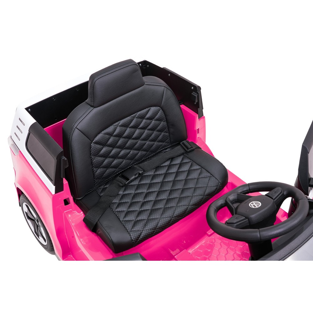 JOKO Elektrické autíčko Volkswagen ID BUZZ, penové kolesá, kožené sedadlo, ružové