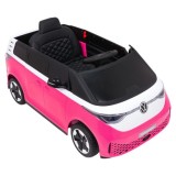 JOKO Elektrické autíčko Volkswagen ID BUZZ, penové kolesá, kožené sedadlo, ružové