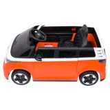 JOKO Elektrické autíčko Volkswagen ID BUZZ, penové kolesá, kožené sedadlo, oranžové