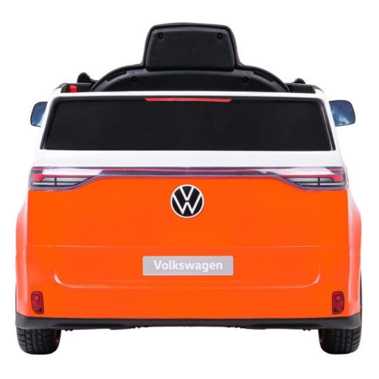 JOKO Elektrické autíčko Volkswagen ID BUZZ, penové kolesá, kožené sedadlo, oranžové