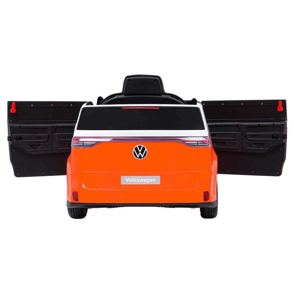 JOKO Elektrické autíčko Volkswagen ID BUZZ, penové kolesá, kožené sedadlo, oranžové