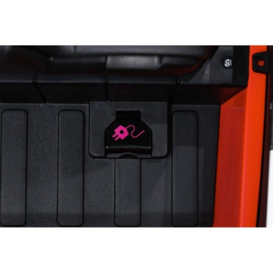 JOKO Elektrické autíčko Volkswagen ID BUZZ, penové kolesá, kožené sedadlo, oranžové