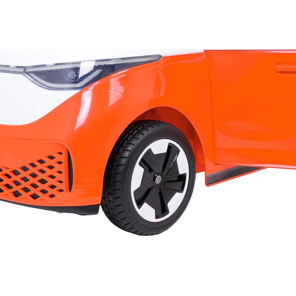 JOKO Elektrické autíčko Volkswagen ID BUZZ, penové kolesá, kožené sedadlo, oranžové