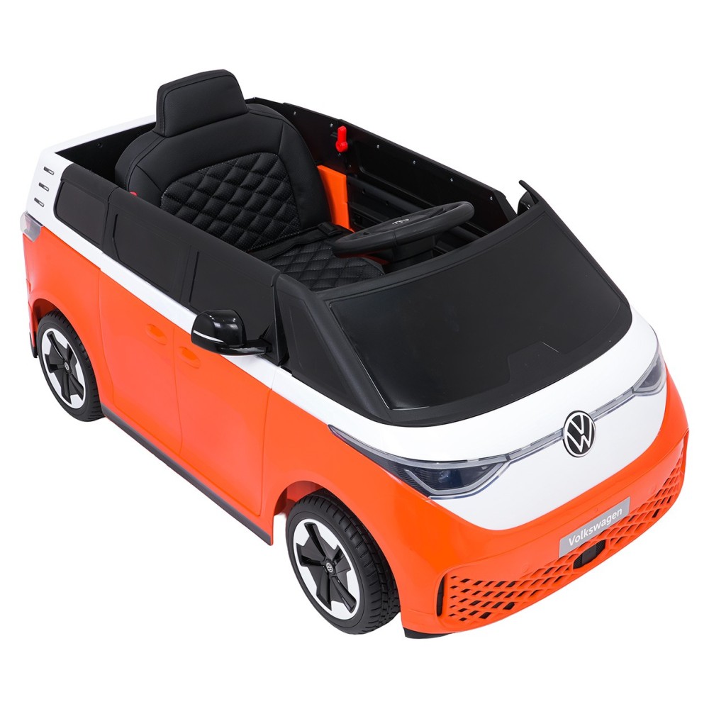 JOKO Elektrické autíčko Volkswagen ID BUZZ, penové kolesá, kožené sedadlo, oranžové