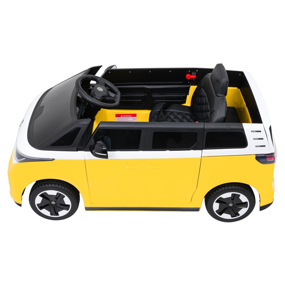 JOKO Elektrické autíčko Volkswagen ID BUZZ, penové kolesá, kožené sedadlo, žlté