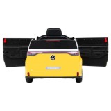 JOKO Elektrické autíčko Volkswagen ID BUZZ, penové kolesá, kožené sedadlo, žlté