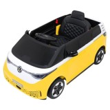 JOKO Elektrické autíčko Volkswagen ID BUZZ, penové kolesá, kožené sedadlo, žlté