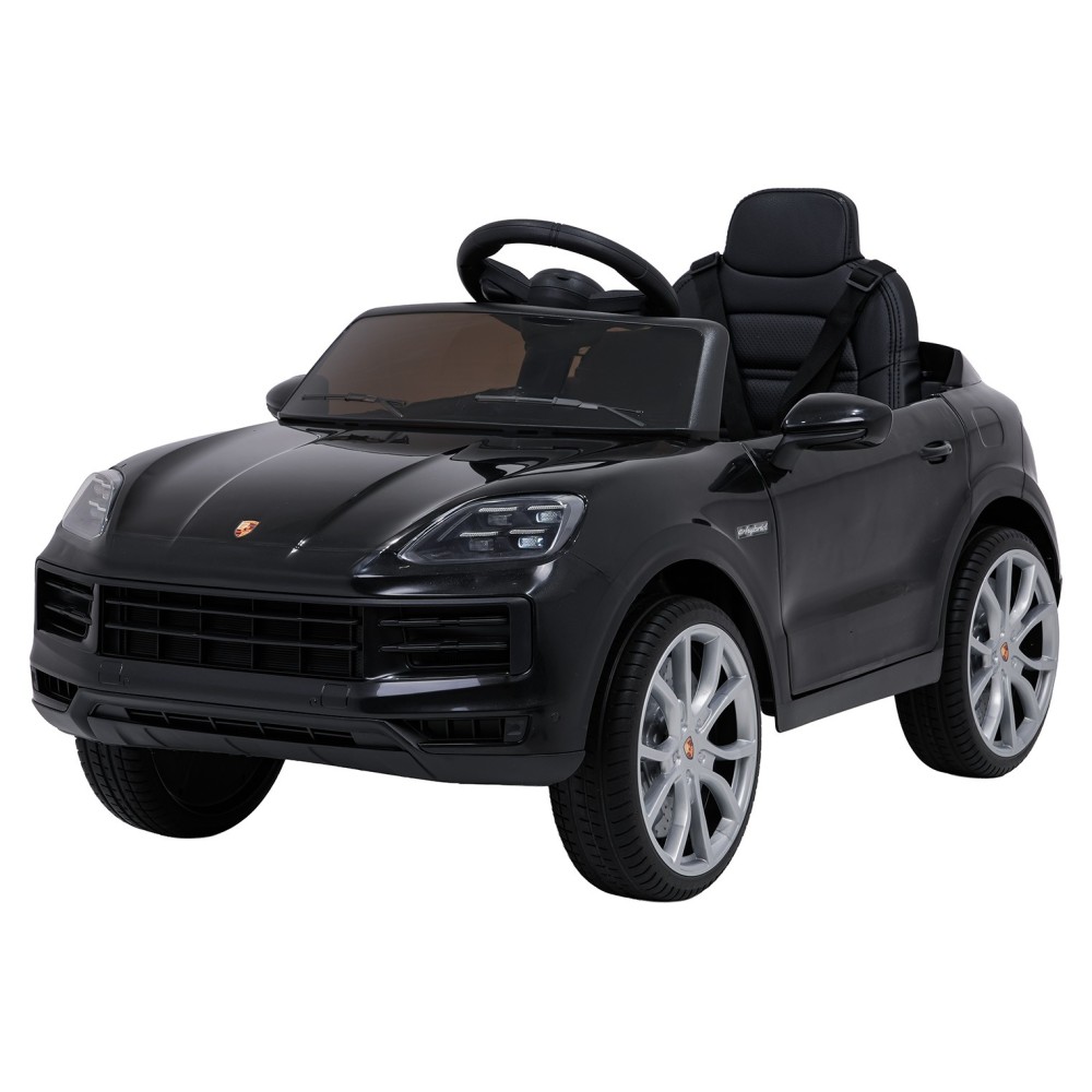 JOKO Elektrické Autíčko Porsche Cayenne, penové kolesá, kožené sedadlo, červené