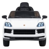 JOKO Elektrické Autíčko Porsche Cayenne, penové kolesá, kožené sedadlo, biele