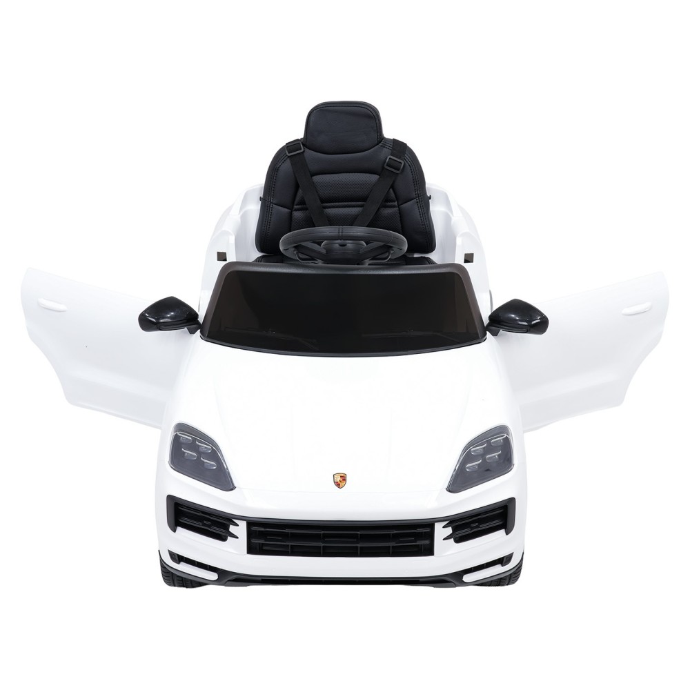 JOKO Elektrické Autíčko Porsche Cayenne, penové kolesá, kožené sedadlo, biele