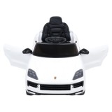 JOKO Elektrické Autíčko Porsche Cayenne, penové kolesá, kožené sedadlo, biele