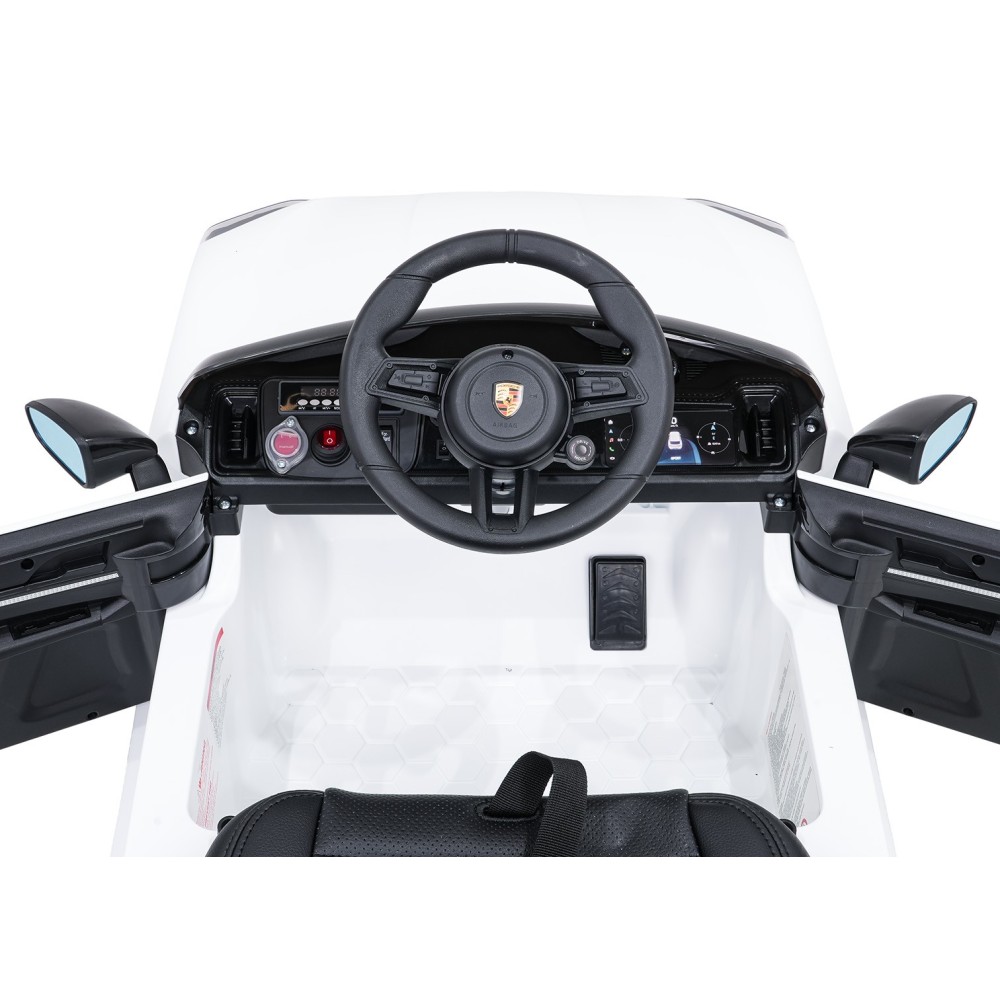 JOKO Elektrické Autíčko Porsche Cayenne, penové kolesá, kožené sedadlo, biele