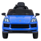 JOKO Elektrické Autíčko Porsche Cayenne, penové kolesá, kožené sedadlo, modré