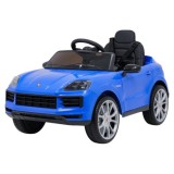JOKO Elektrické Autíčko Porsche Cayenne, penové kolesá, kožené sedadlo, modré