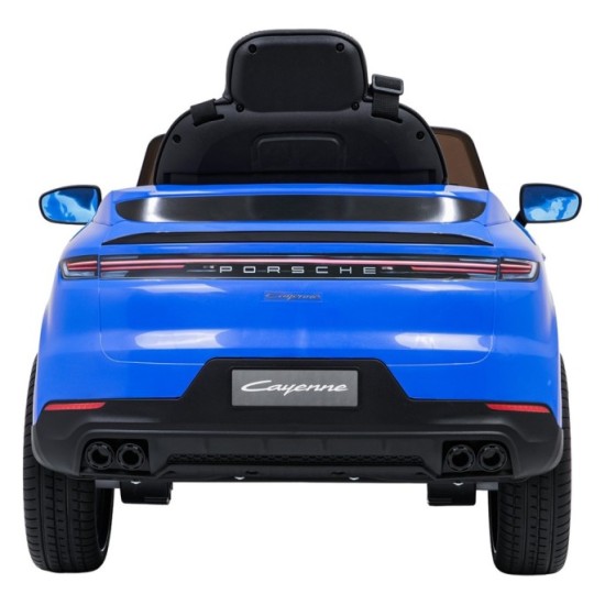 JOKO Elektrické Autíčko Porsche Cayenne, penové kolesá, kožené sedadlo, modré