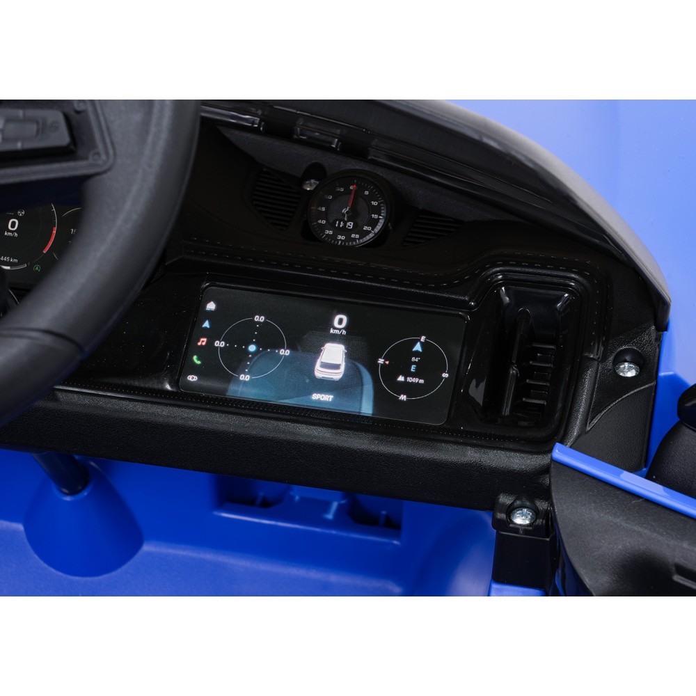 JOKO Elektrické Autíčko Porsche Cayenne, penové kolesá, kožené sedadlo, modré