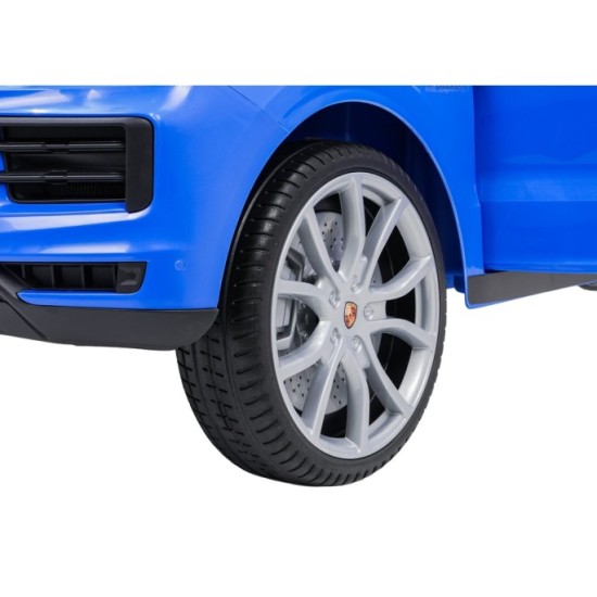 JOKO Elektrické Autíčko Porsche Cayenne, penové kolesá, kožené sedadlo, modré