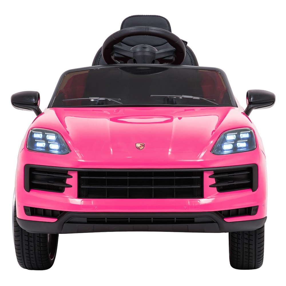 JOKO Elektrické Autíčko Porsche Cayenne, penové kolesá, kožené sedadlo, ružové