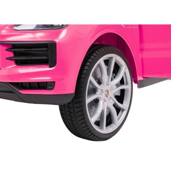 JOKO Elektrické Autíčko Porsche Cayenne, penové kolesá, kožené sedadlo, ružové