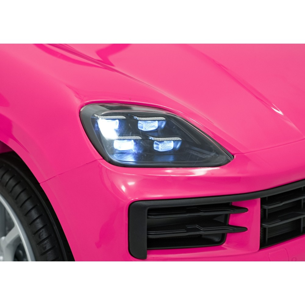 JOKO Elektrické Autíčko Porsche Cayenne, penové kolesá, kožené sedadlo, ružové
