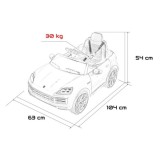 JOKO Elektrické Autíčko Porsche Cayenne, penové kolesá, kožené sedadlo, ružové