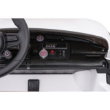 JOKO Elektrické autíčko Porsche Taycan Turbo S, penové kolesá, kožené sedadlo, biele