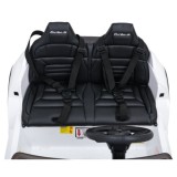 JOKO Elektrické autíčko Porsche Taycan Turbo S, penové kolesá, kožené sedadlo, biele