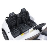 JOKO Elektrické autíčko Porsche Taycan Turbo S, penové kolesá, kožené sedadlo, biele