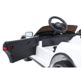 JOKO Elektrické autíčko Porsche Taycan Turbo S, penové kolesá, kožené sedadlo, biele