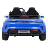 JOKO Elektrické autíčko Porsche Taycan Turbo S, penové kolesá, kožené sedadlo, modré