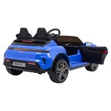 JOKO Elektrické autíčko Porsche Taycan Turbo S, penové kolesá, kožené sedadlo, modré