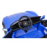JOKO Elektrické autíčko Porsche Taycan Turbo S, penové kolesá, kožené sedadlo, modré