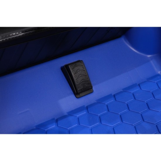 JOKO Elektrické autíčko Porsche Taycan Turbo S, penové kolesá, kožené sedadlo, modré